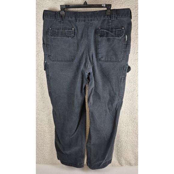 Duluth Trading Co Cargo Pants Mens 42x34 Black Relaxed Fit Work Utility Pockets - Picture 6 of 10